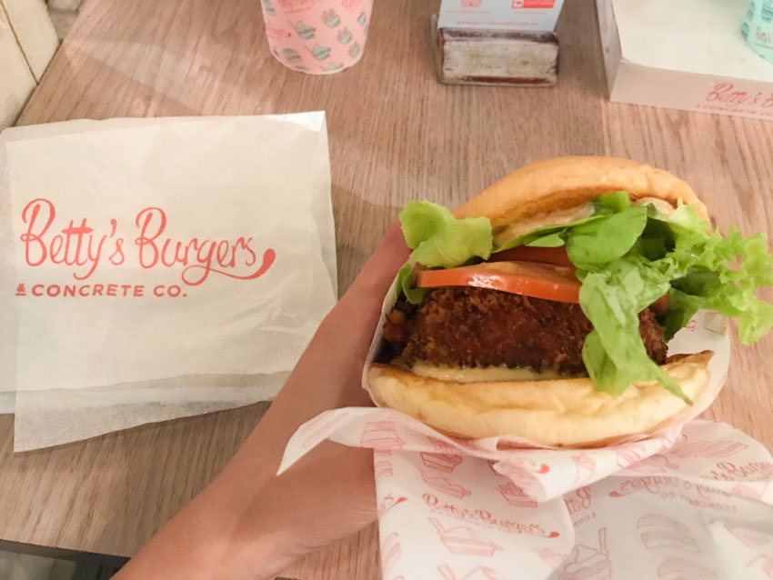 Veggie burger at Betty’s Burgers