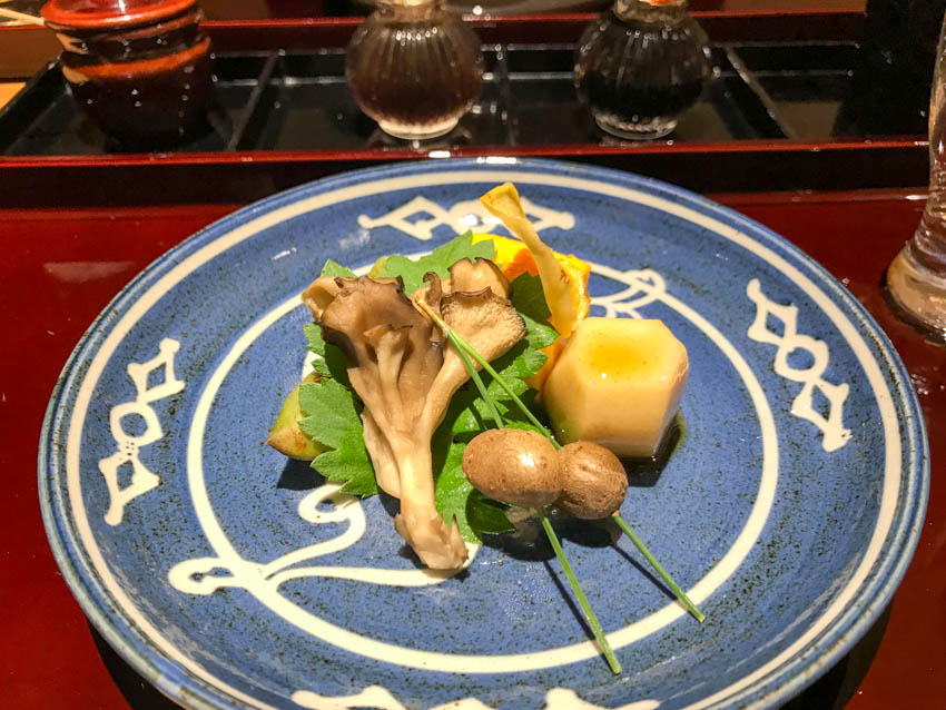 Lotus root as part of our kaiseki dinner