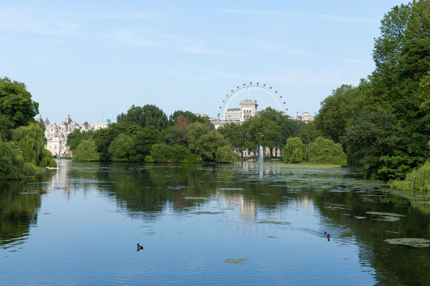 A lake in St James Park