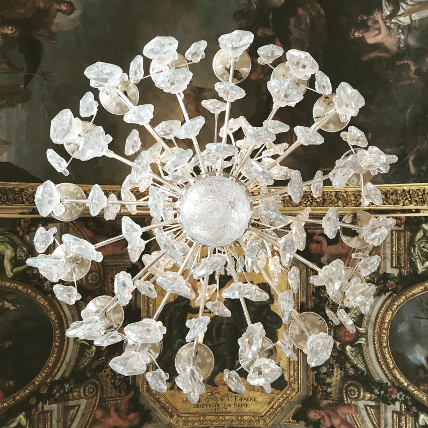 Chandelier (photo taken from underneath) at the Palace of Versailles