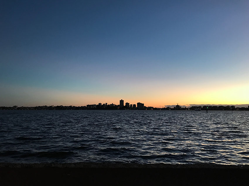 Perth Skyline over the Swan River