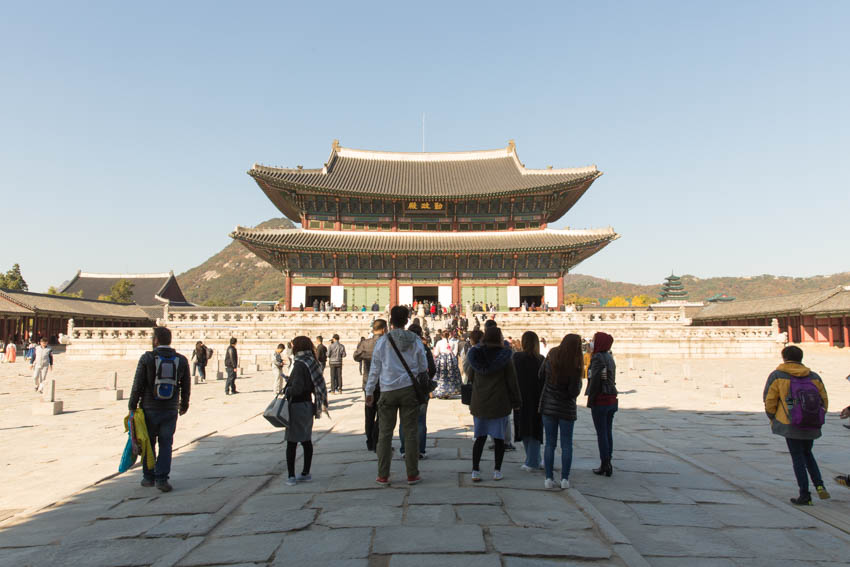 A view from the exit of Gyeongbok, looking back