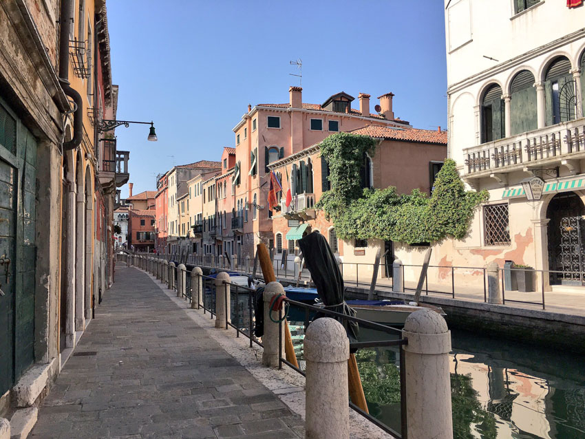 One of the quieter streets in Venice, near where we stayed
