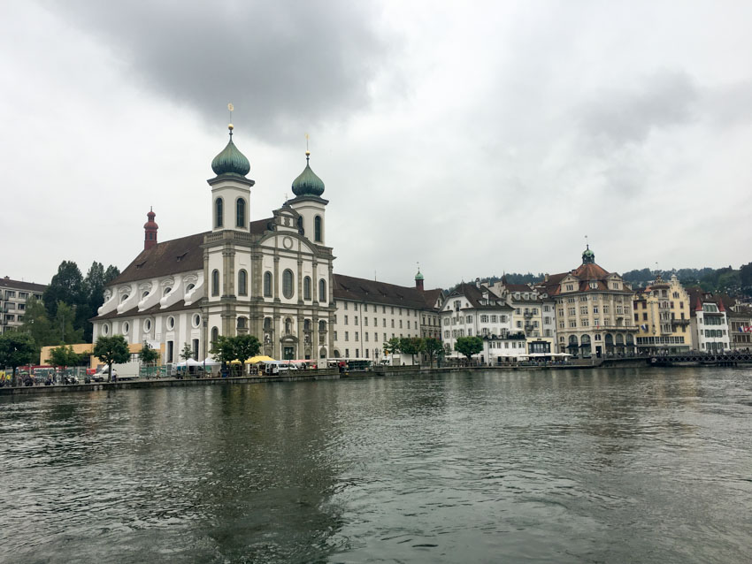 Old town of Lucerne over the river