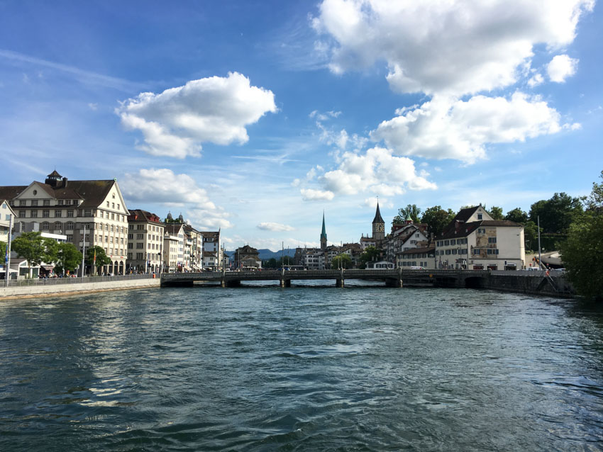 One of the many bridges in Zurich