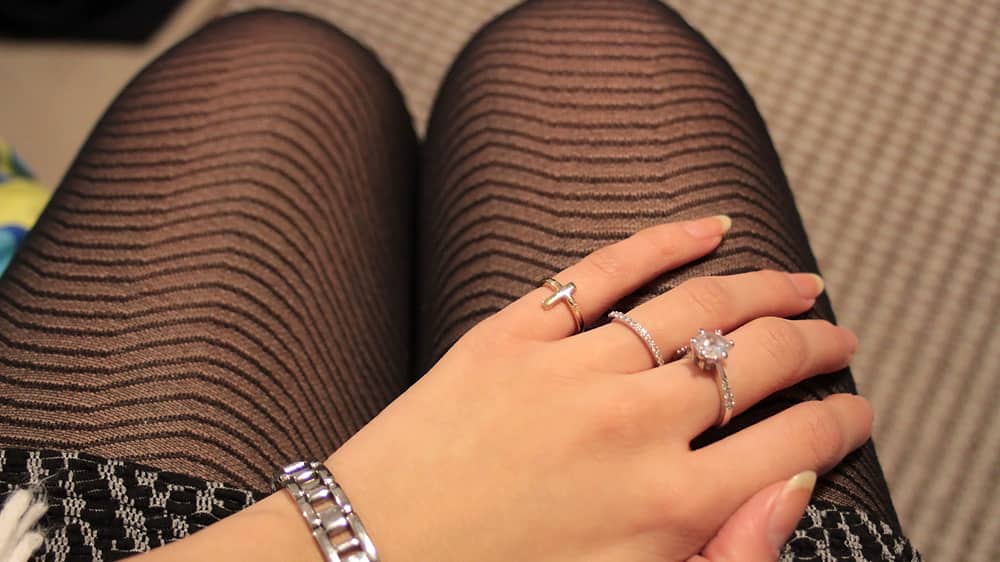Tights, and rings.