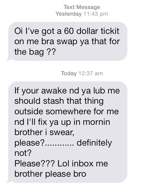 “Brother please bro” – this guy had the wrong number.