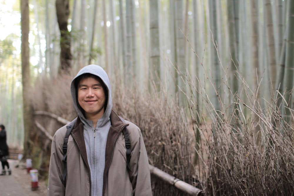 James in the bamboo forest