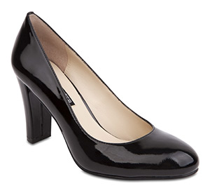 Cara Black Patent heels by Jane Debster