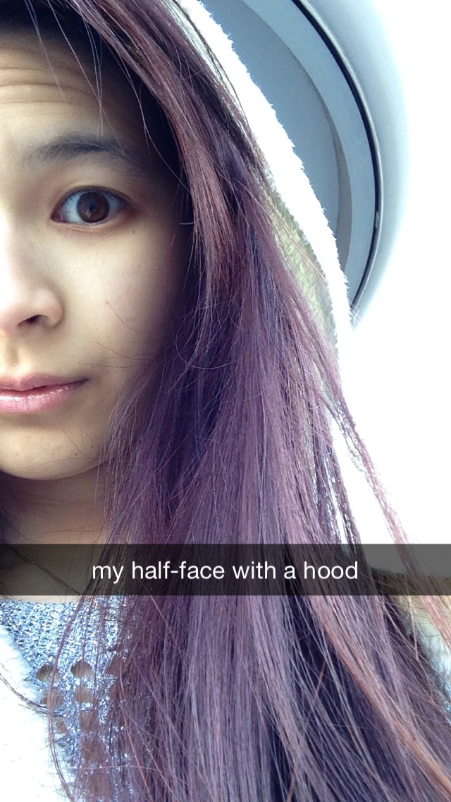my half-face with a hood