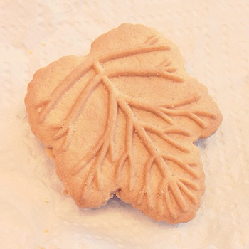Maple cookie from Canada.