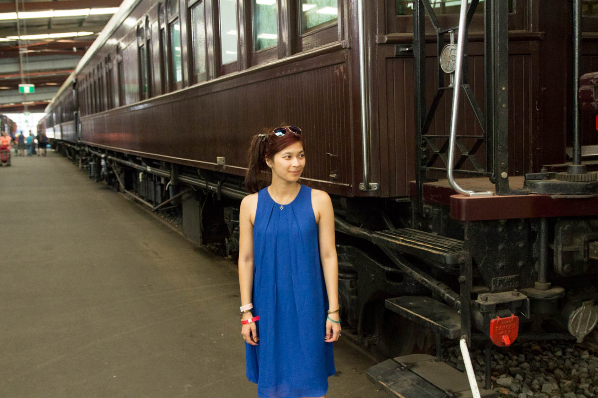 Me, next to a dining train carriage