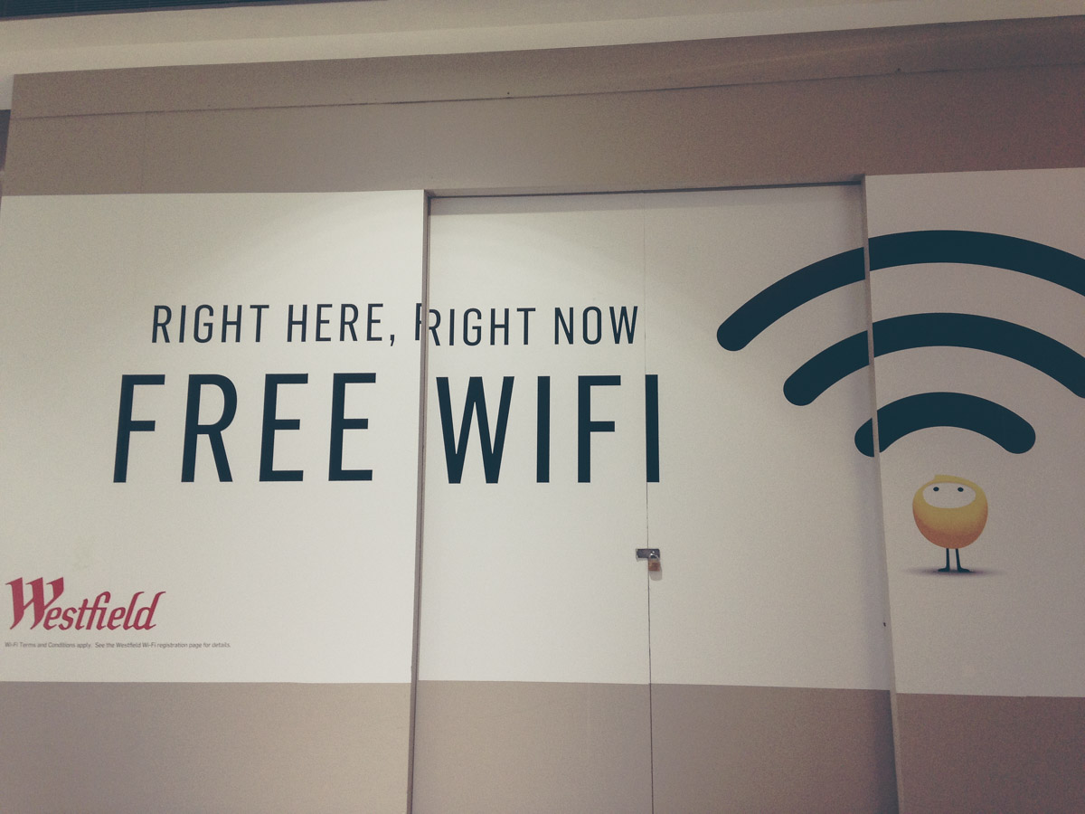 Free Wifi advertisement