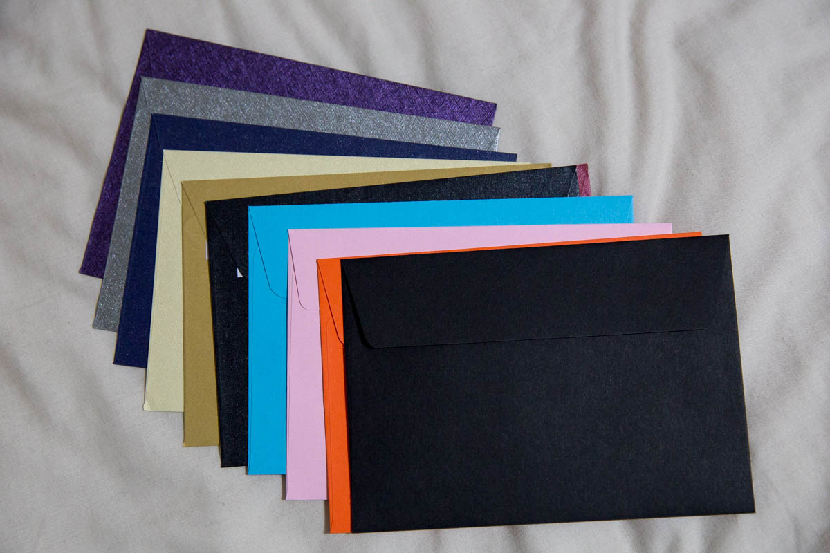 Standard greeting-card sized envelopes