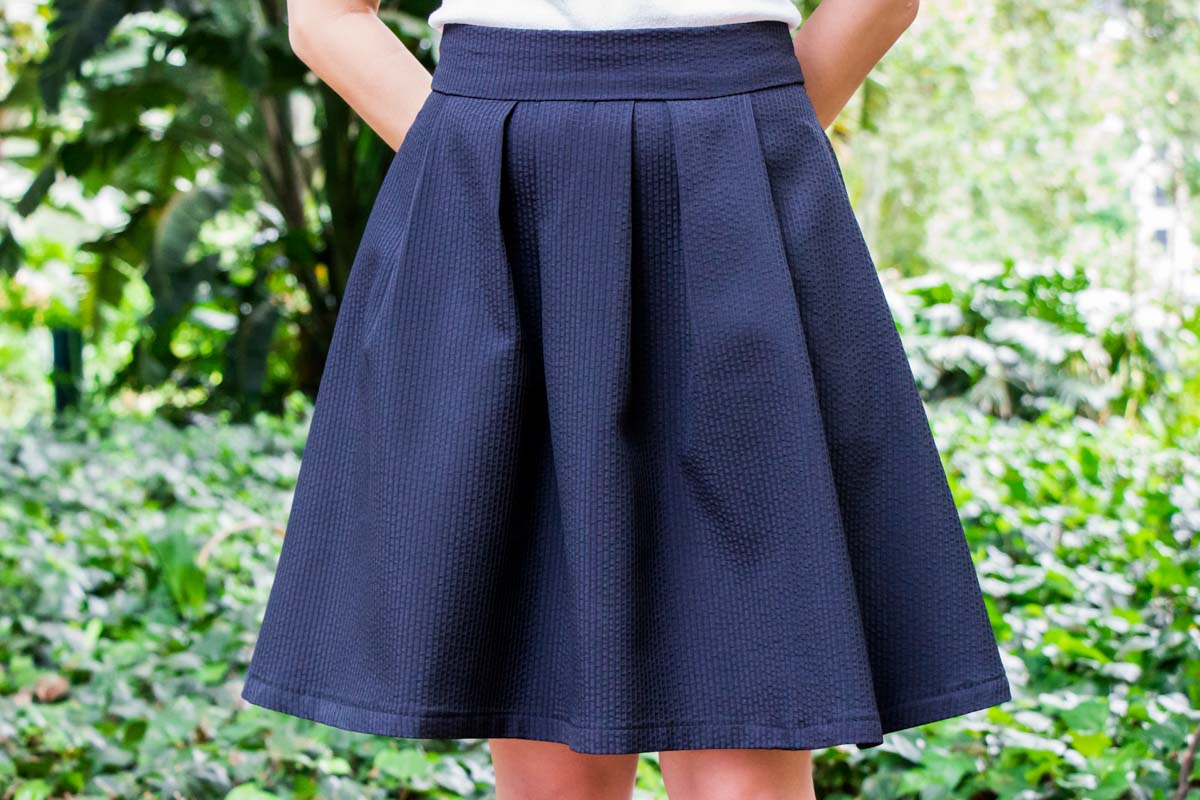 A close view of the skirt