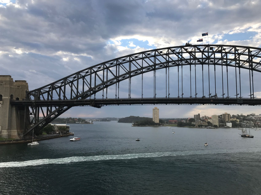 A closer view of the Sydney Harbour Bridge from our room