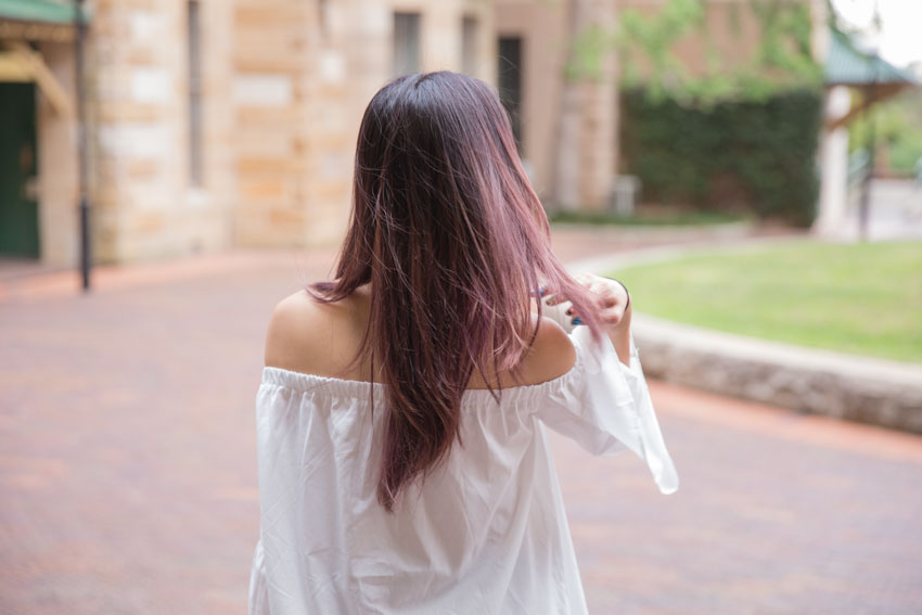 A view of my hair from the back