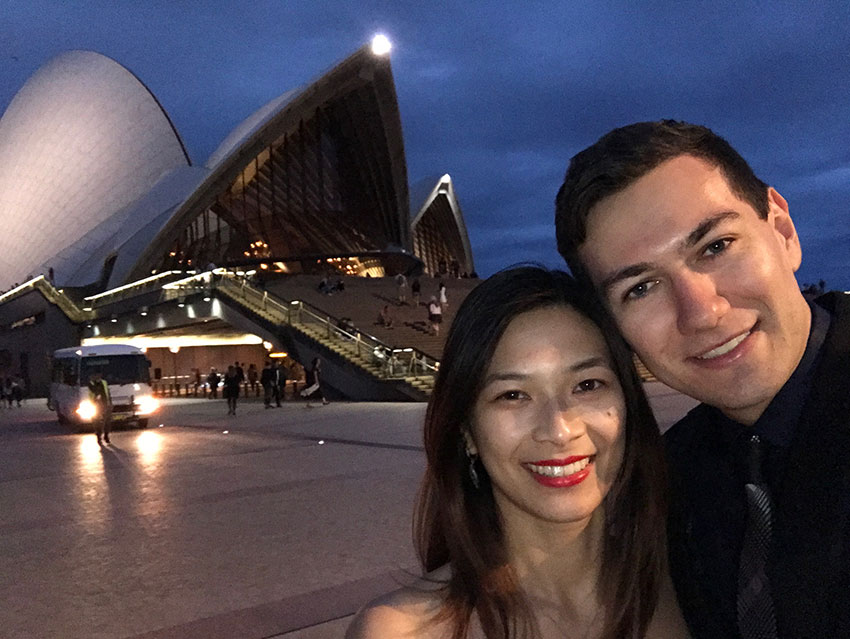 Me and Nick with the Sydney Opera House in the background