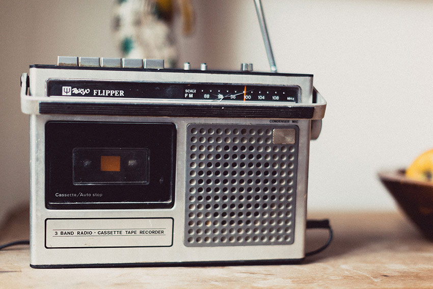 An old tape recorder.