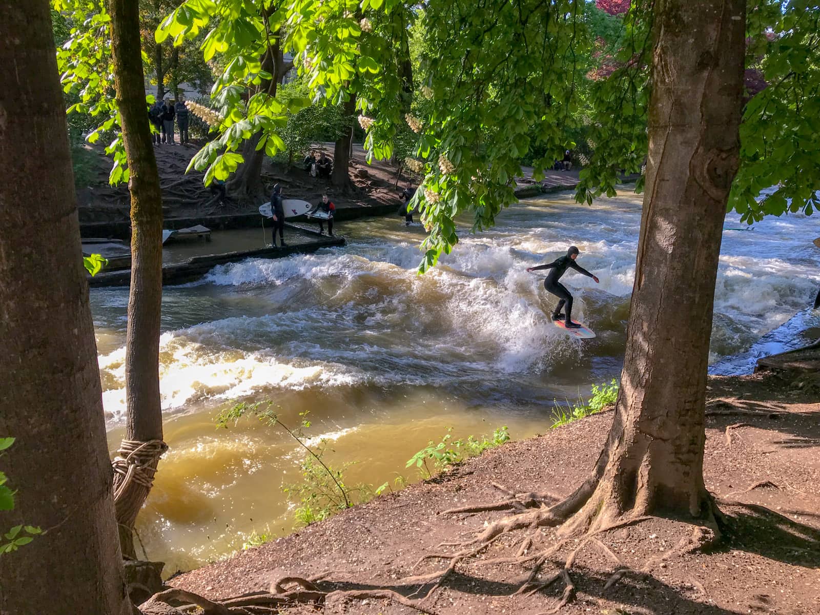 A similar photo to before but with a different surfer