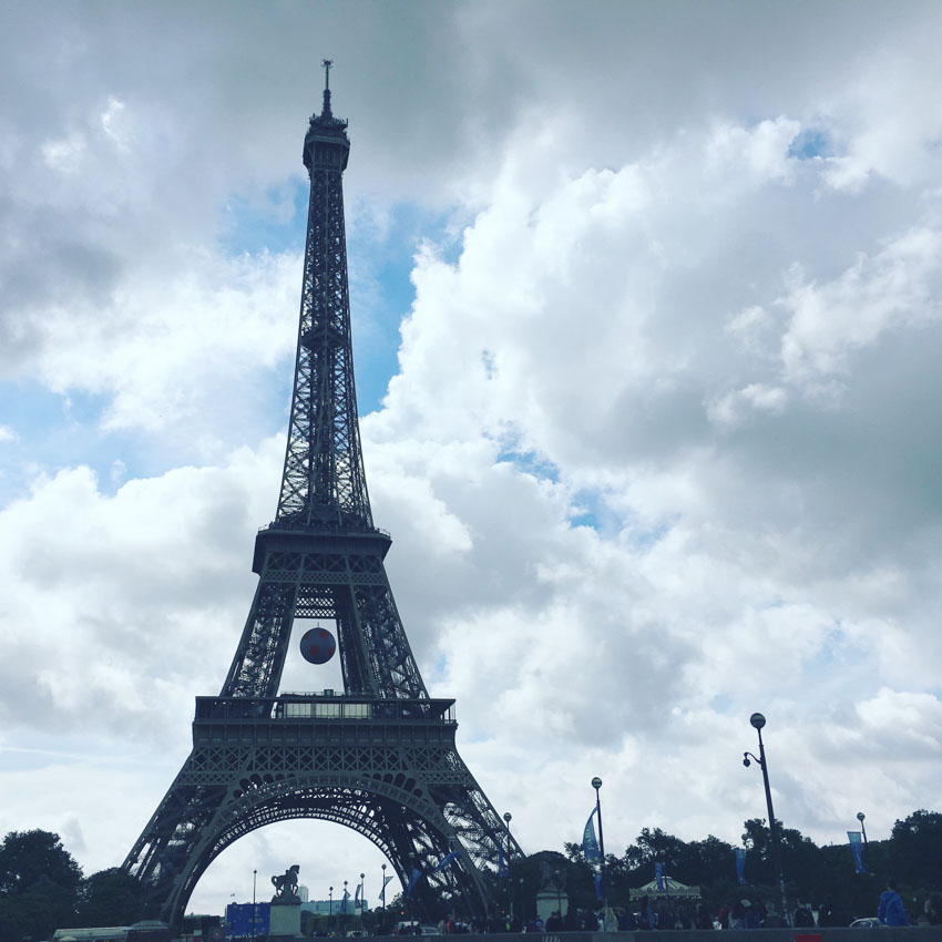 A view of the Eiffel Tower