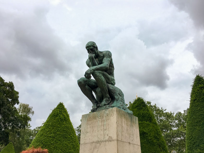 The famous Thinker statue by Rodin