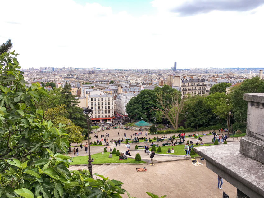 The view of Montmartre from the top of the hill