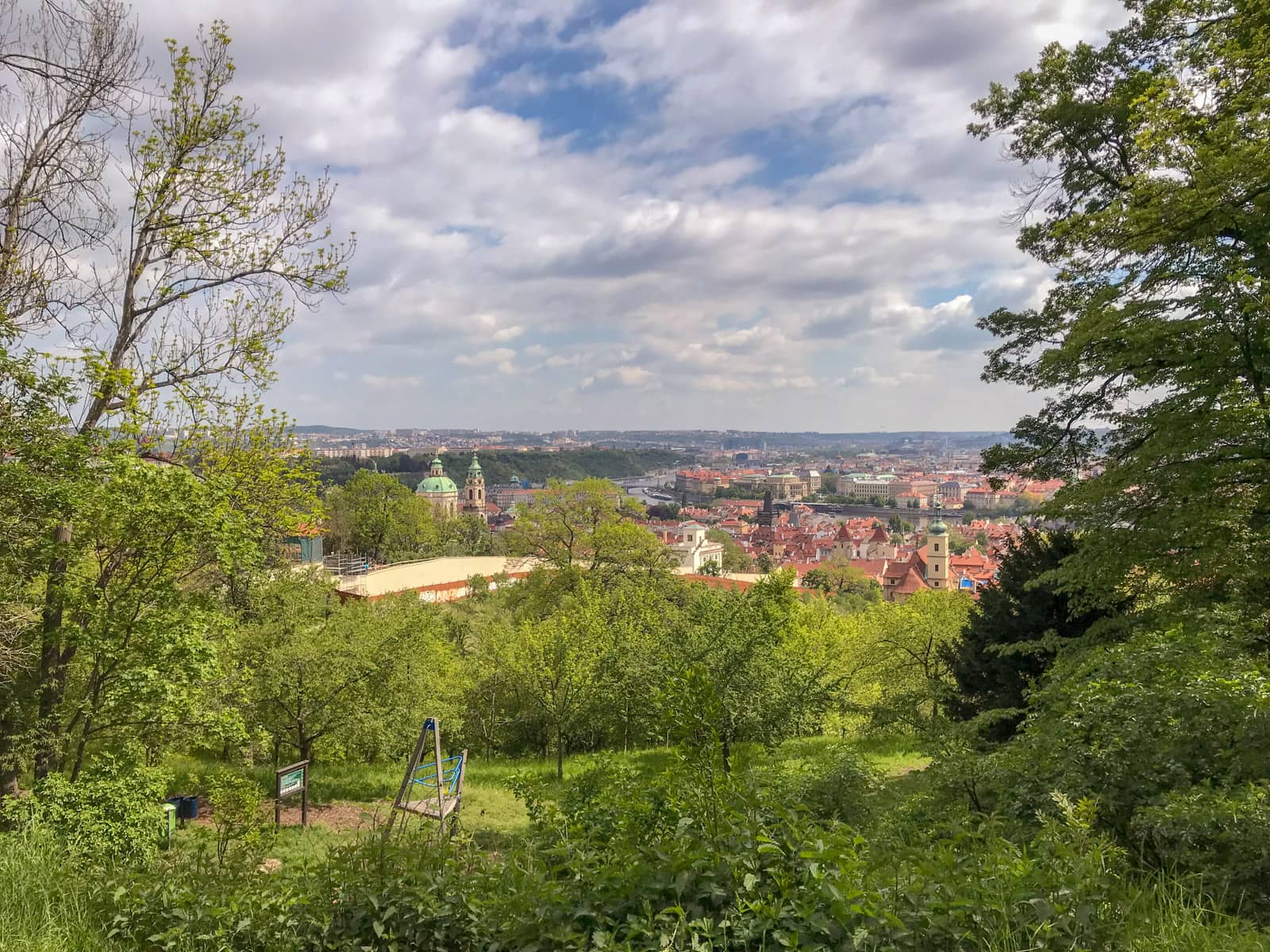 Another view of old town Prague but from much higher up the hill