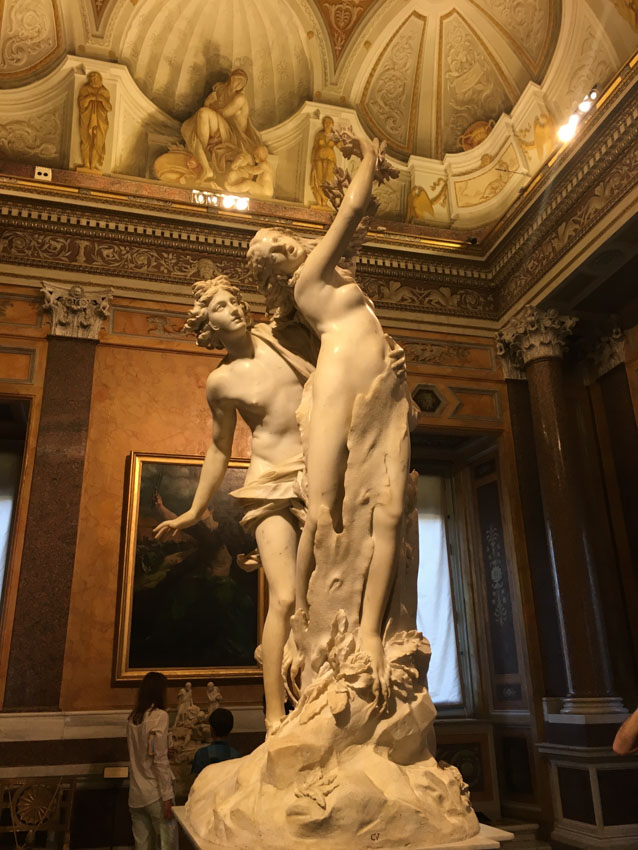The sculpture of Apollo and Daphne