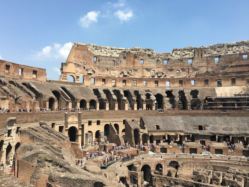 The inside of the Colosseum