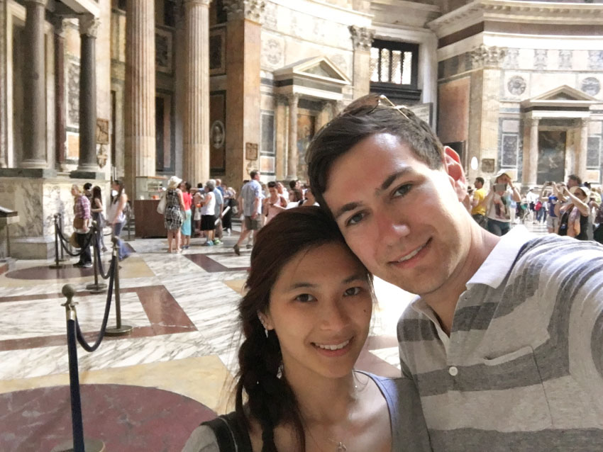 Me and Nick inside the Pantheon