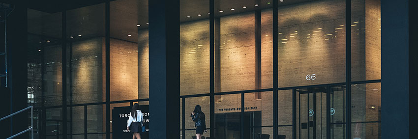 Front of a workplace building