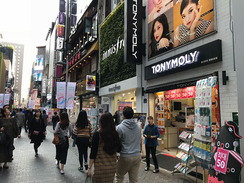 A street view down Myeongdong