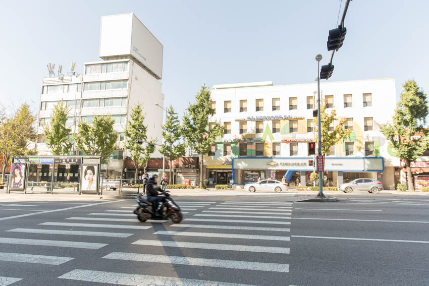 The main street near Seoul Station