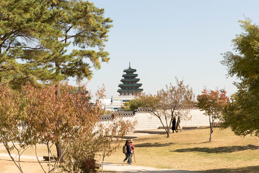 The main shrine as seen from a bit further away