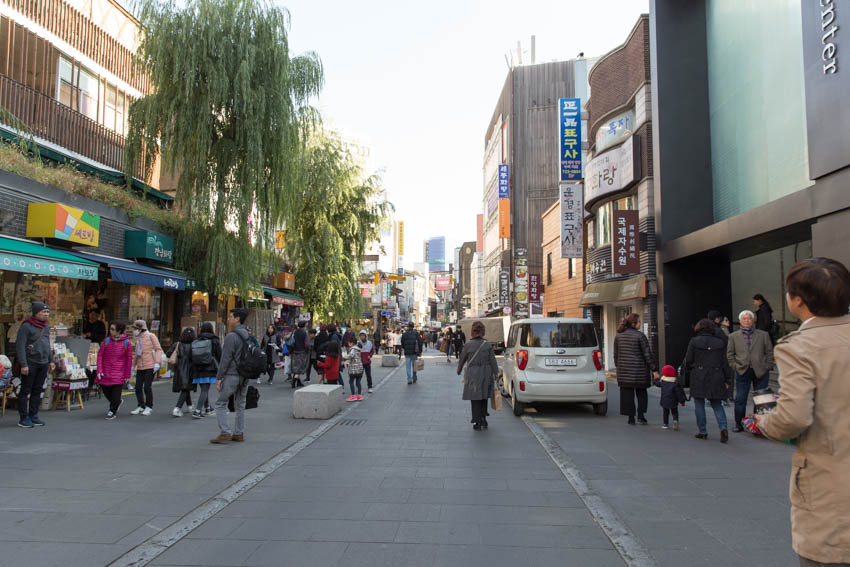 A view of a street in Insadong