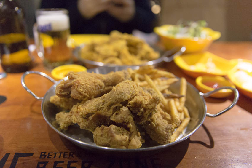 Korean fried chicken in a bowl