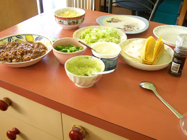 Taco preparation!