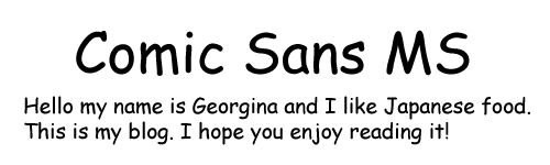 Comic Sans MS