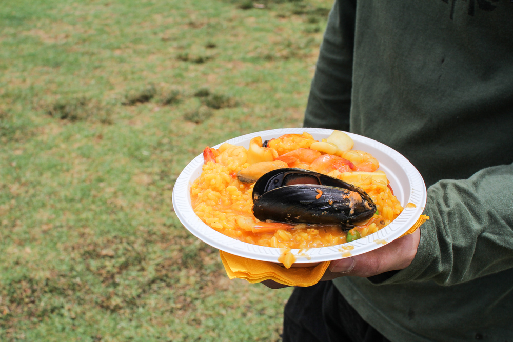 Seafood paella that James and I bought. Only $12. Eating stall food is always an interesting experience.