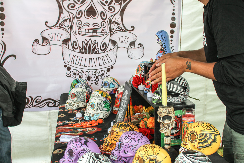 Day of the Dead ceramic skulls