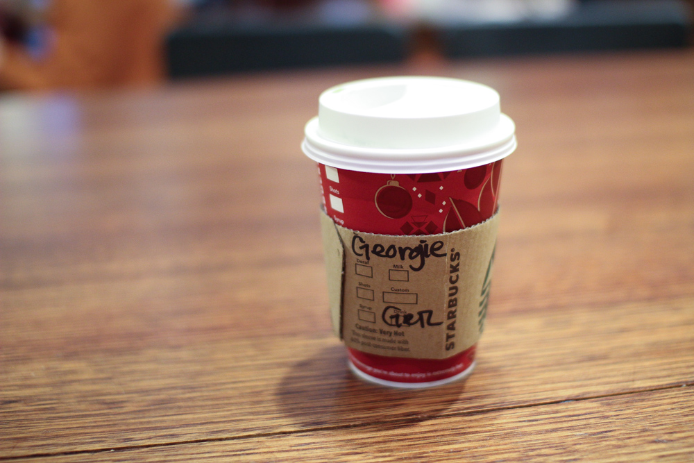 Friday night. Starbucks Green Tea Latte. Beats an alcoholic drink.