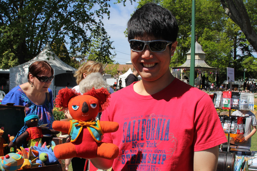 James found this koala bear’s eyes quite creepy