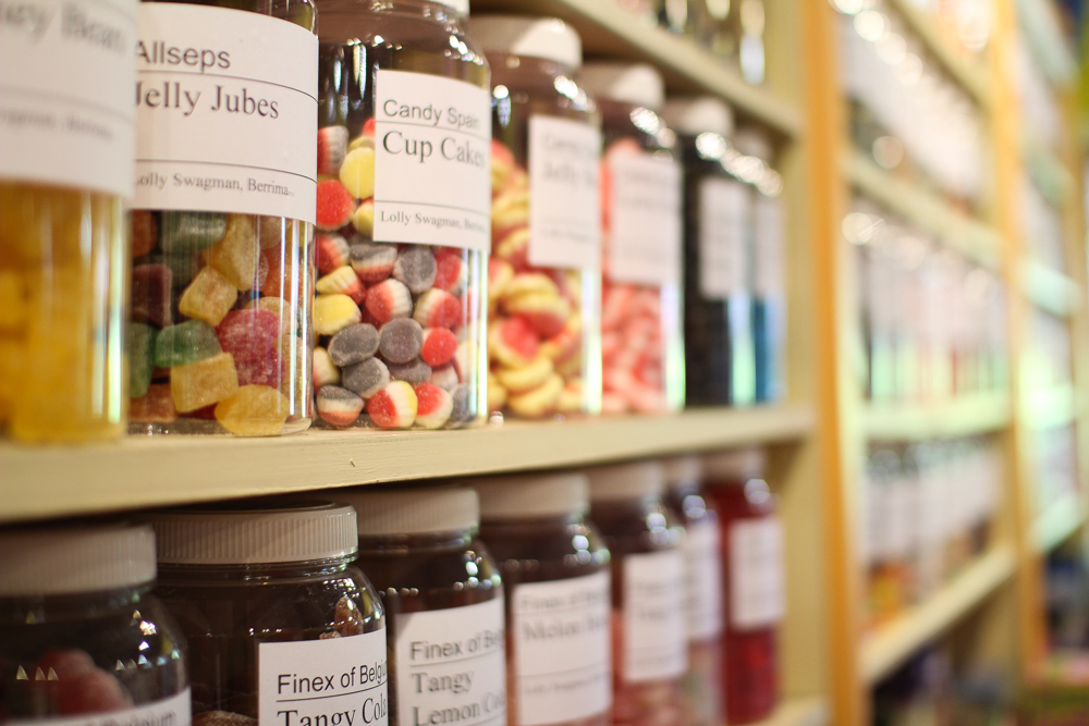 Jars lined the walls of the store