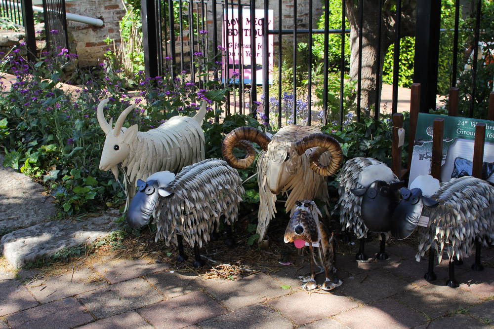 Cute animal sculptures around town