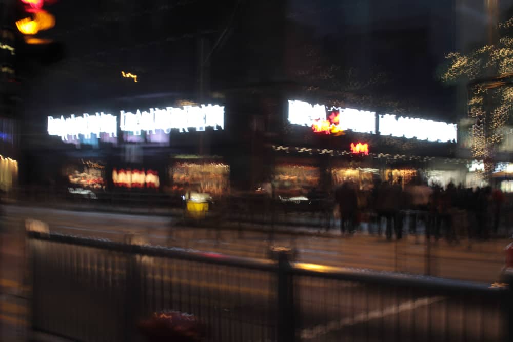 Long exposure shot by a Ralph Lauren store