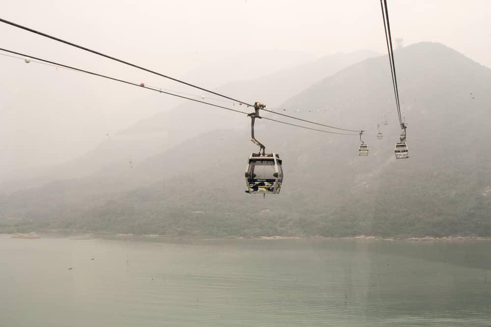 Cable car to Ngong Ping village