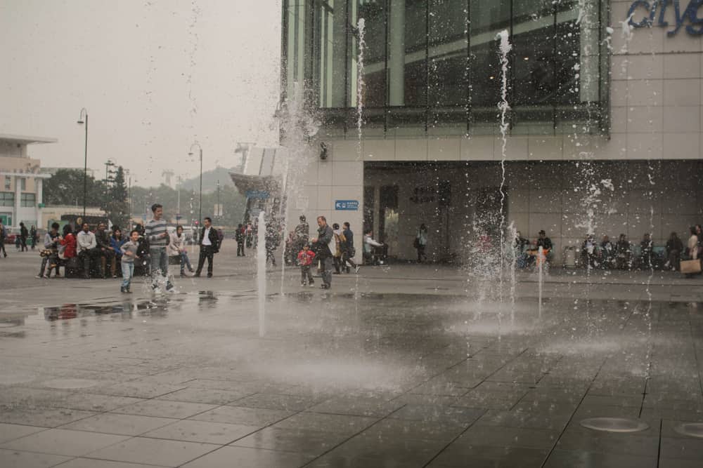 I took a burst shot of this water feature