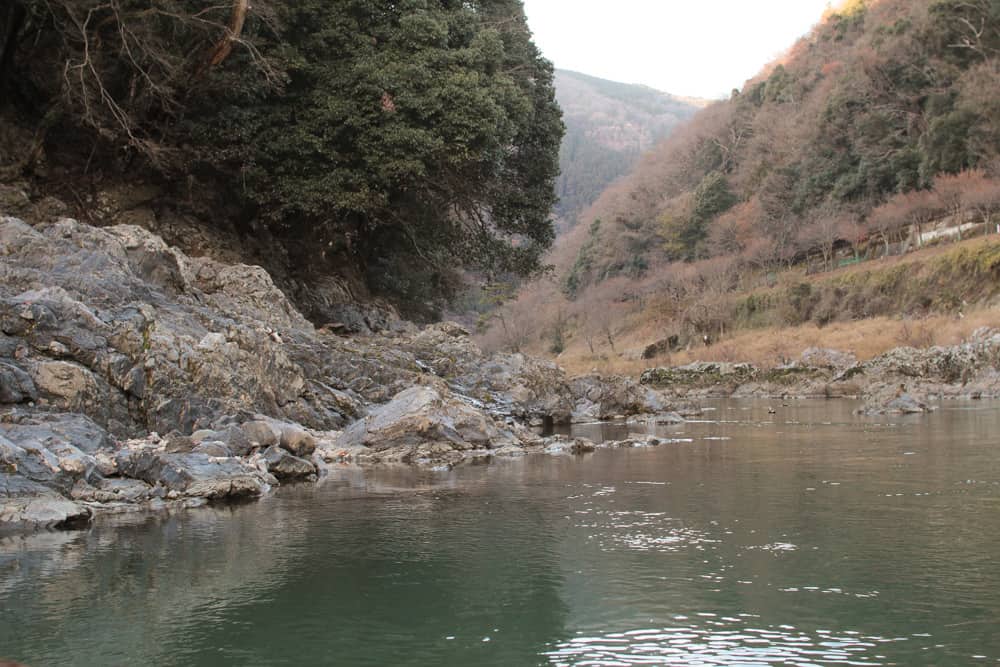 The view behind us as we floated upstream