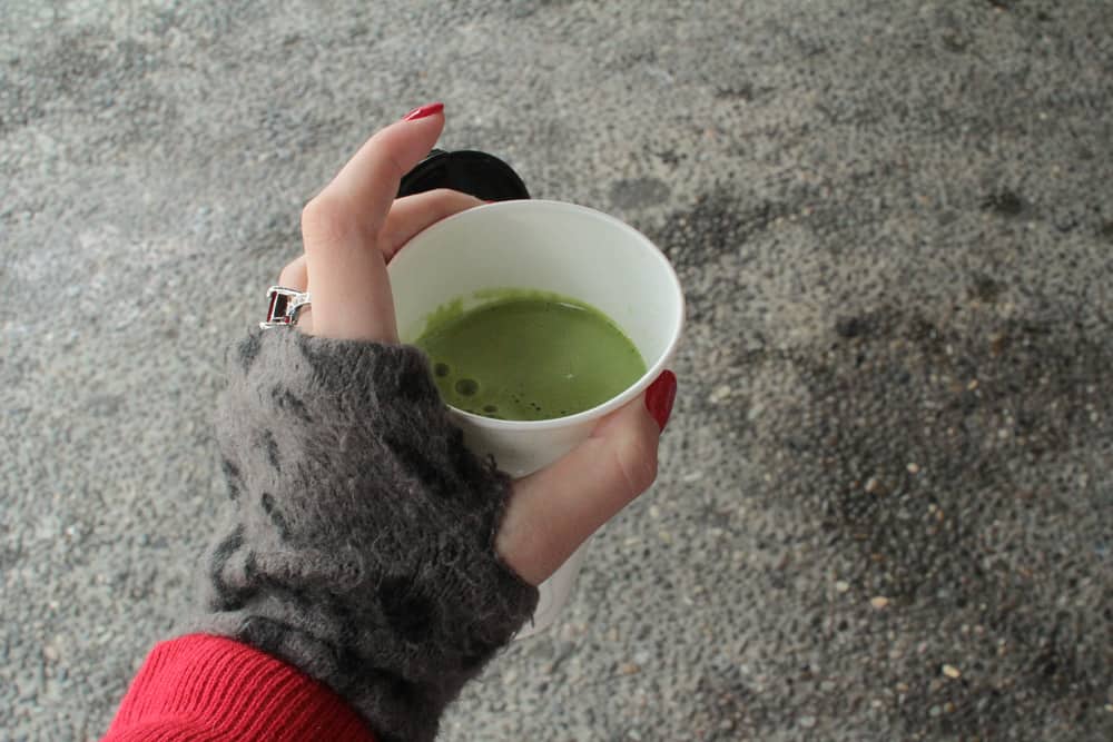 Instant green tea from a vending machine!